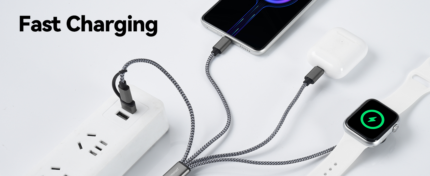 Nylon Braided Multi Charger Cable