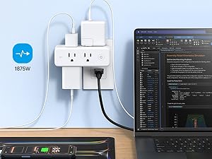 multiple outlet wall plug with indicated light