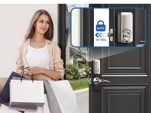 keyless entry door lock deadbolt with handle set