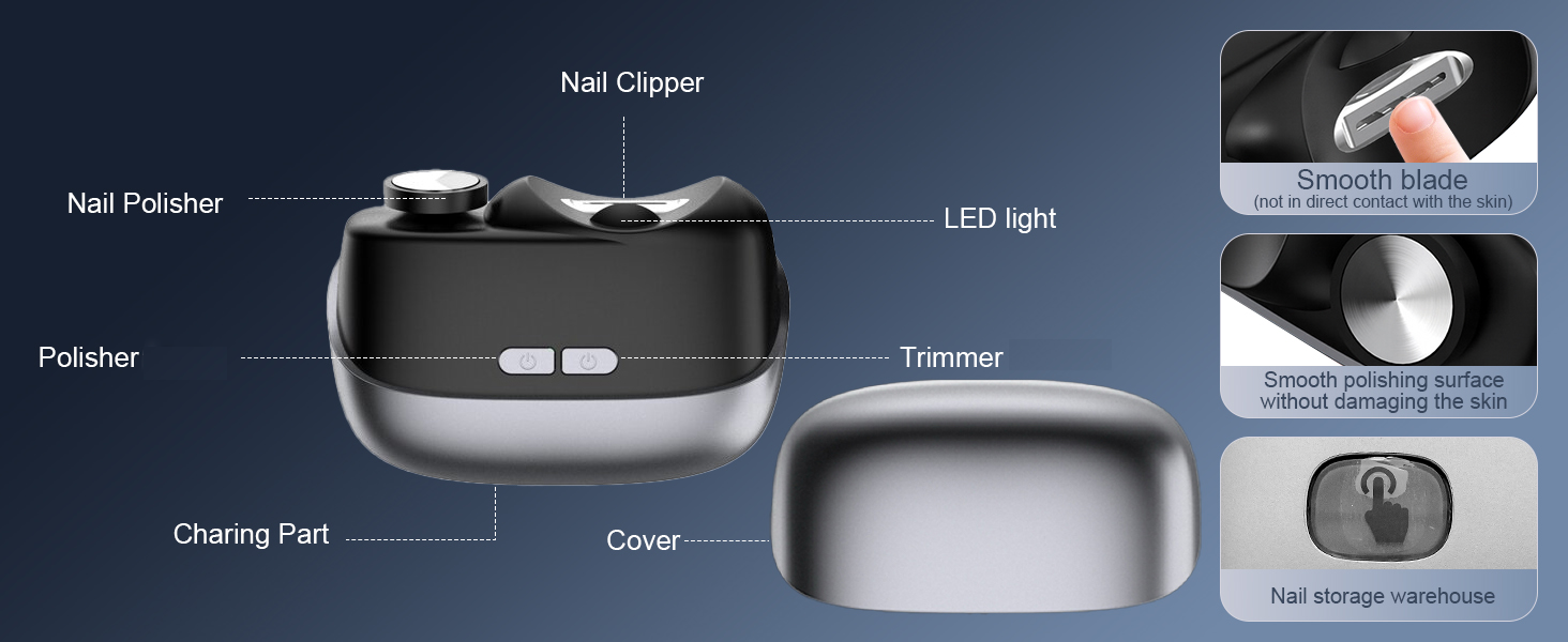 smart nail clipper;easy clip electric nail clippers;electric toe nail clipper;;nail clippers