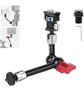 Mechrig 9" Articulating Magic Arm Camera Mount with 360° Adjustable Ball Heads, Aluminum Camera M...