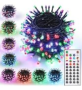 Joomer Easter String Lights Outdoor - 100FT 300LED RGB Pastel String Lights with Remote, Waterpro...