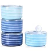 Selamica Ceramic Bowls with Lids, 8 OZ Small Serving Bowls with Lids for Food Storage, Prep, Picn...