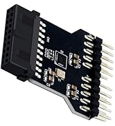 WENZIYAXU USB 3.0 19/20Pin to Dual USB 2.0 9Pin Adapter, Motherboard Header Expansion Splitter Hu...