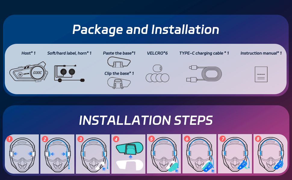 Motorcycle Helmet Headset
