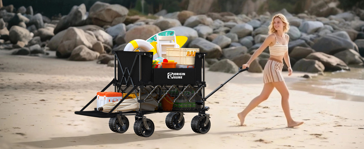 great for moving chairs, coolers and all my gear for trips to the beach