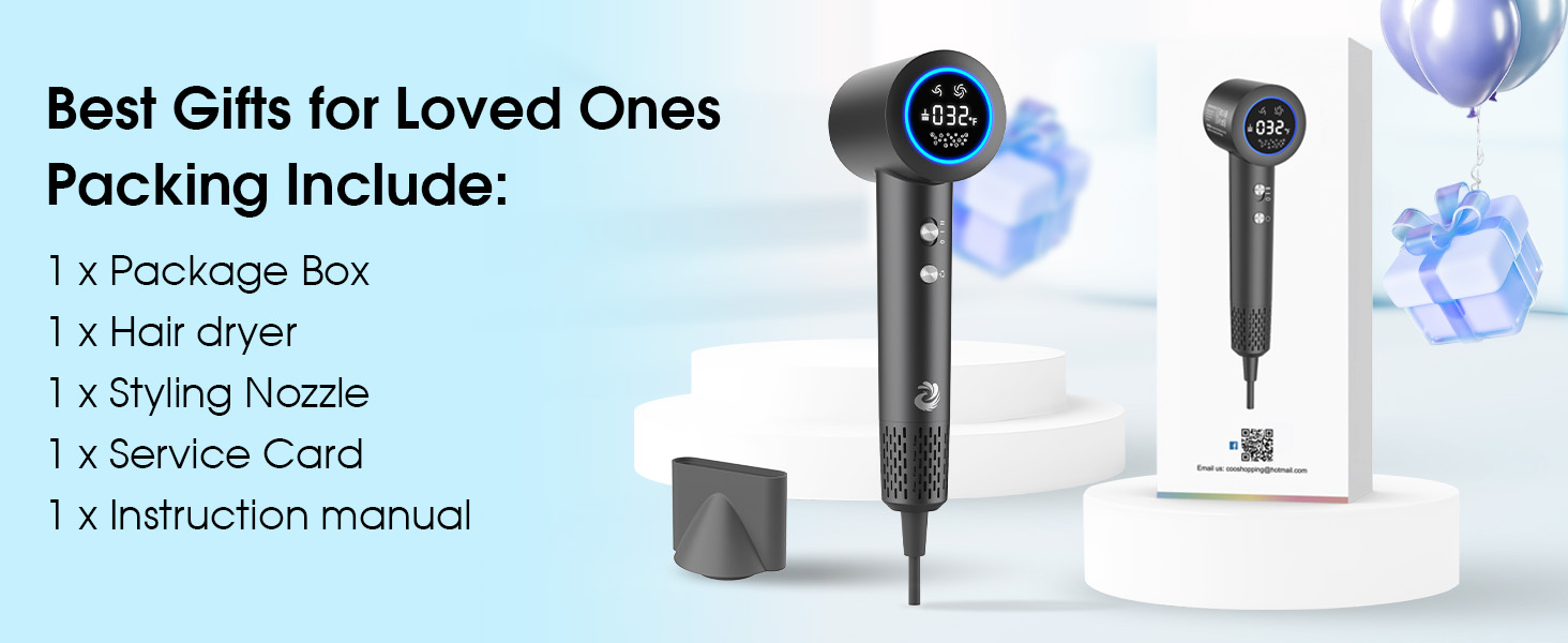 Travel high speed hair dryer 1500W High Speed 110000 RPM Blow Dryer with Plasma Tech