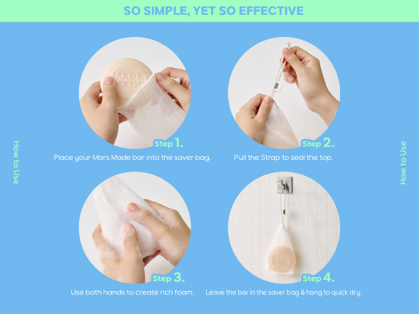 soap bag saver savers for bar pouch bags bars marsmade mesh shampoo scrubber exfoliating shower net