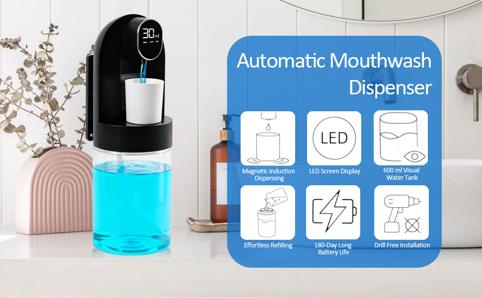 automatic mouthwash dispenser
