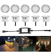 Sumaote LED Warm White Deck Lights 10pcs kit,Outdoor Lights for Decoration Compatible with Alexa,...