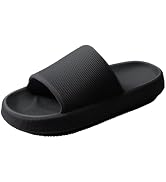 HUXMEYSON Cloud Slippers for Women and Men, Pillow Slippers Super Soft, Thick Sole Slides for Wom...