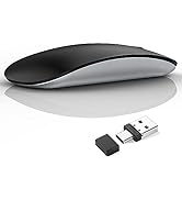 Uiosmuph G15 Wireless Mouse, USB C Rechargeable Computer Mouse, Slim Silent Mice 2.4GHz Optical w...