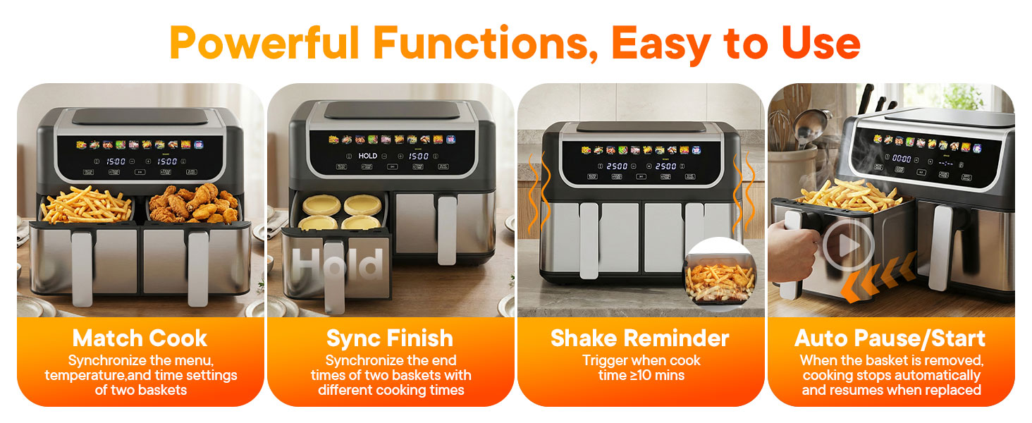 NEWBULIG 9L Dual Zone Air Fryer