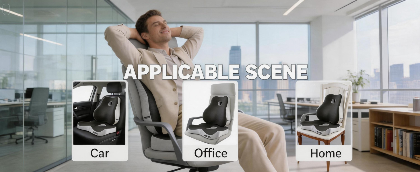 Seat &amp;amp; Waist Support Cushion Set
