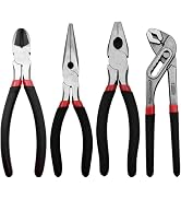 MFBJXC 4 Pack 8 Inch Multi Tool Pliers, Cr-V Combination Pliers Set, Including Groove Joint Plier...