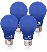 Bioluz LED Blue Light Bulbs 60W Replacement Non-Dimmable A19 LED Bulb 4-Pack