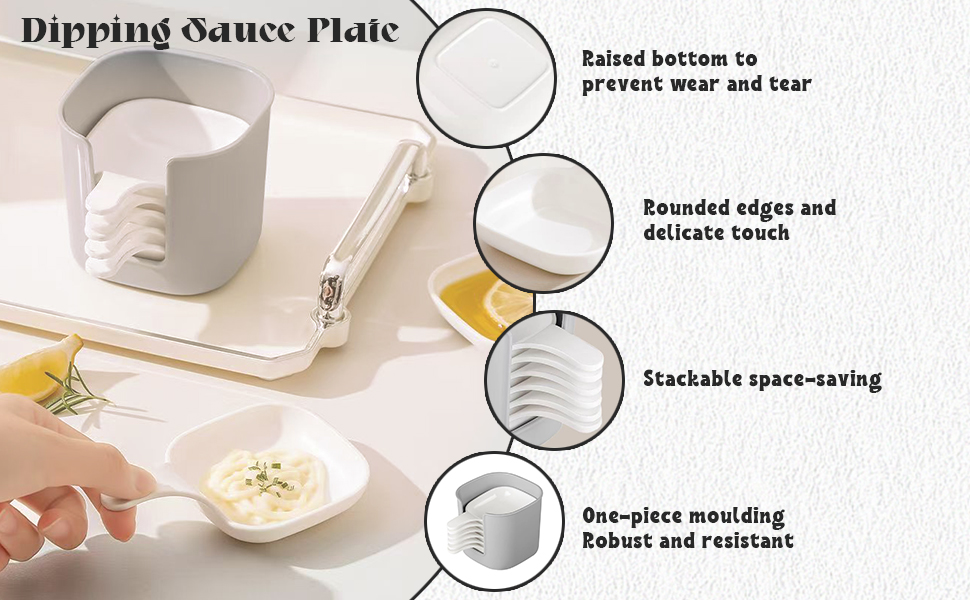 Modern Grey Dipping Sauce Dish 