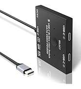 8K@60Hz USB-C Switch, 10Gbps High-Speed Data Transfer, PD 100W Charging, One-Click Switching, Dua...