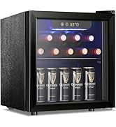 Antarctic Star 12 Bottle 48 Can Wine Cooler/Cabinet Beverage Refrigerator Mini Fridge Low Noise C...