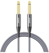 JOMLEY 1/4 Inch TS Guitar Cable 3.3ft, 6.35mm TS Mono to Quarter Inch Audio Instrument Cable for ...
