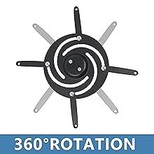 360°Rotation arms