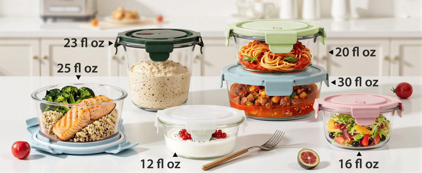 glass food storage containers with lids