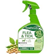 GoneNaturally Flea and Tick Spray for Dogs &amp; Home – Scentless Plant-Based Dog Flea Spray with No ...