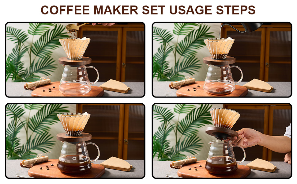 Pour Over Coffee Maker Set
