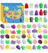 200 Pcs Mochi Squishy Toy, Kawaii Squishies Bulk Party Favors for Kids 4-8 8-12 Boys Girls Toddle...