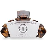 TELETIES - Large Hair Clip - Strong Grip, Bendable Teeth, Comfortable Curved Design - Ideal for T...