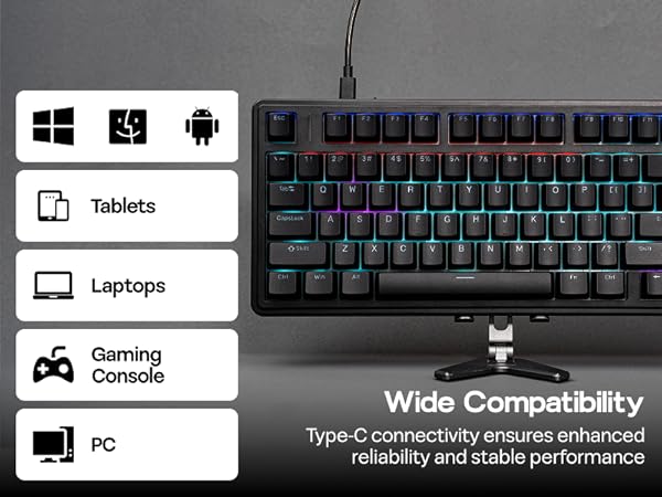 75% Gaming Keyboard with Knob