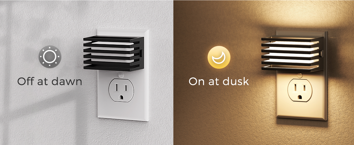 automatic night lights plug into wall