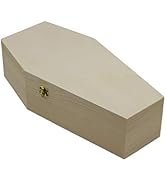 Creative Hobbies Large 12 Inch Halloween Coffin Box, Fillable Hinged Box for Halloween Décor, Par...