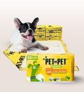 Pet N Pet 50 Counts Pee Pads for Dogs, 48% USDA Certified Plant Based Puppy Pee Pads, Unscented D...