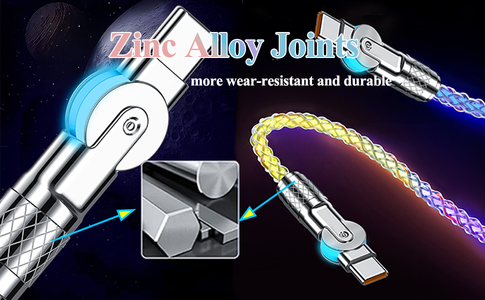 180 degree RGB usb c to type c cable