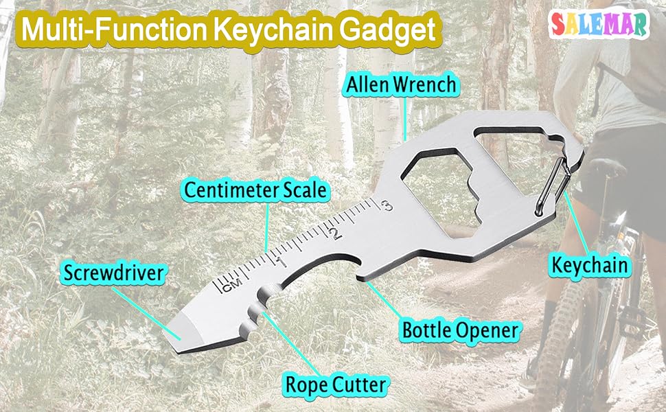 Multifunctional Keychain Bottle Opener Multitool Lightweight Screwdriver Tip Keychain