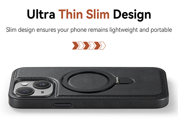 case with stand pu leather compatible with magsafe