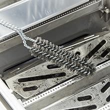 Weber Detail brush cleaning burner tubes