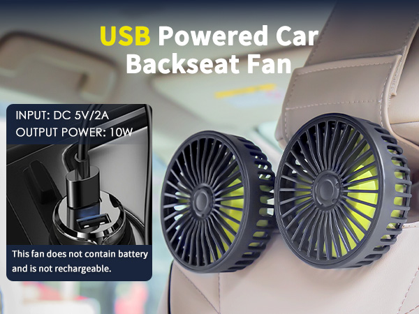 USB car fan