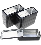 Goodma 7Pcs Rectangle Metal Tins Containers with Lids Mini Storage Canister Jars Set for Home Kit...