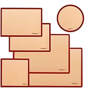 Silicone Baking Mats Set of 6, Food Grade Non-stick Reusable Baking Mat, Silicon Baking Slip Mats...
