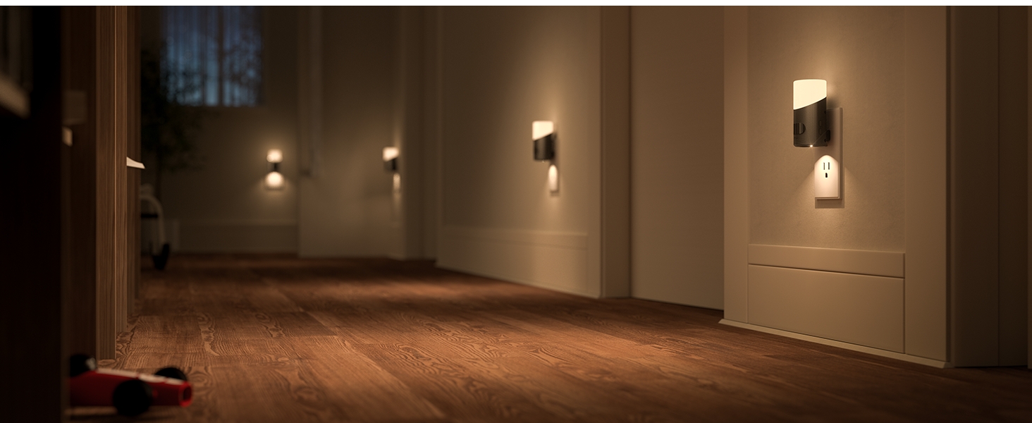 motion sensor night light plug in