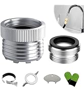 3/4" Garden Hose Adapter for Sink Faucets (Fits 22mm &amp; 24mm) – Faucet to Garden Hose Adapter with...