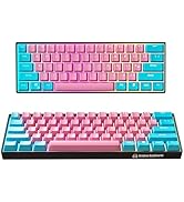 KRAKEN KEYBOARDS COTTON CANDY Edition Kraken Pro 60 | Blue & Pink 60% HOT SWAPPABLE Mechanical Ga...