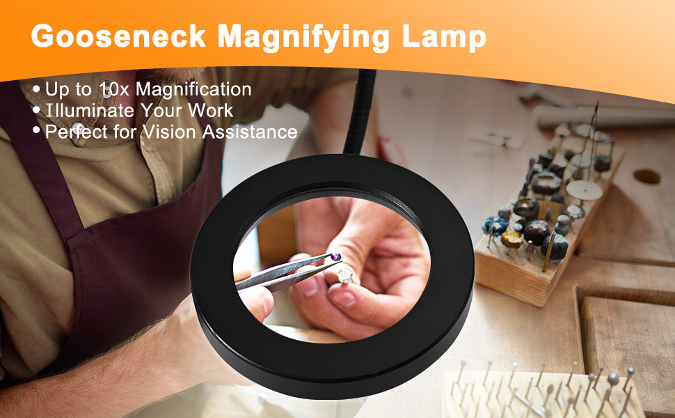 magnifying glass with light