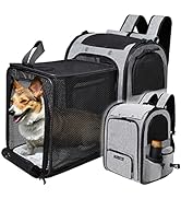 Petskd Expandable Pet Carrier Backpack for Small Medium Dog and Cat, Large Space Fits up to 20 lb...
