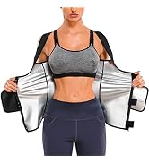 TrainingGirl Women Sweat Vest Waist Trainer Trimmer Belt Weight Loss Hot Sauna Suit Zipper Workou...