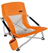 Nice C Chair Beach, Low Beach Chair, Sling, Folding, Portable, Concert, for Adults, Kids, Boat, S...