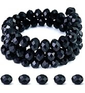 Dowarm 100 Pieces 10mm Crystal Glass Beads for Jewelry Making, Briolette Beads, Rondelle Crystal ...