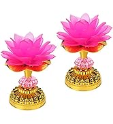 LACGO( Pack of 2 LED Lotus Buddhist Lights Color-Changing Gradient Buddha Lotus Lamps Plug in or ...